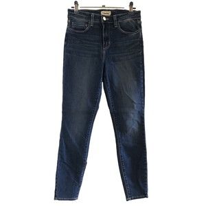 L'AGENCE Margot High Rise Skinny Jean Soft Stretch Dark Blue Size 25